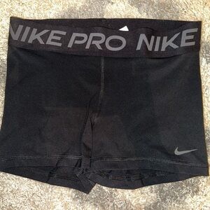 Nike Pro Black and Gray Athletic Shorts